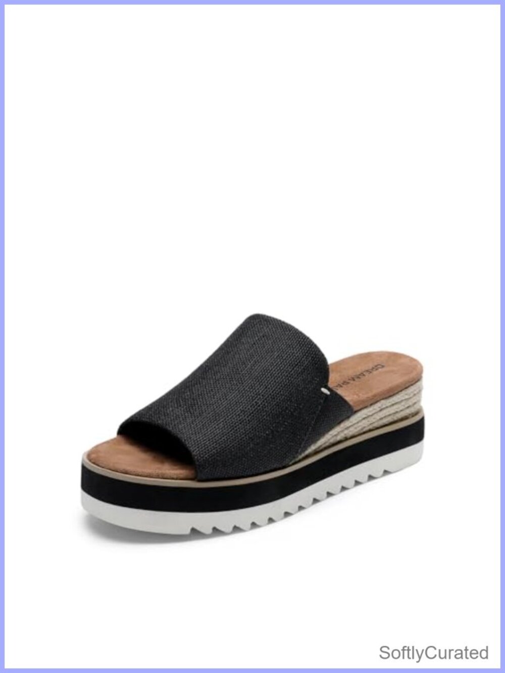 Platform Espadrille Slip-On Sandals Canvas Wedge Slide
